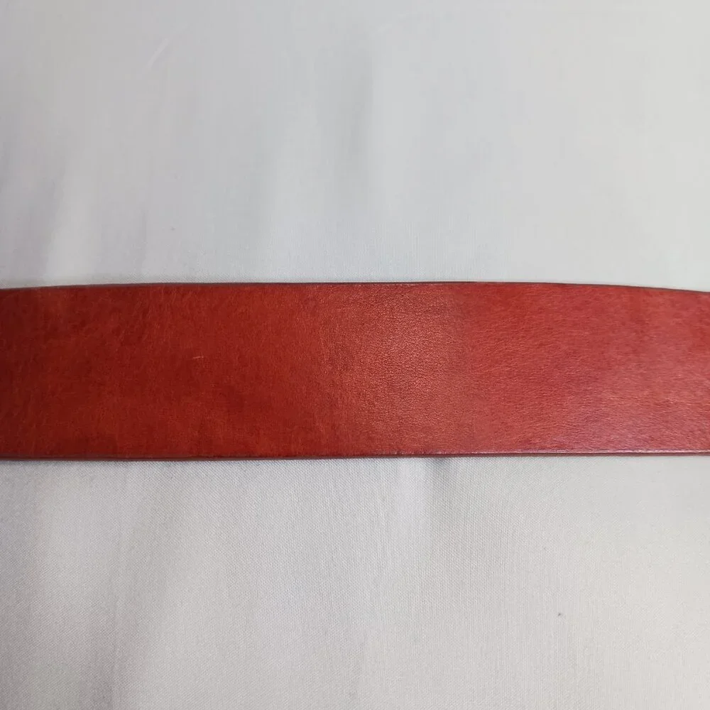 Vintage Milos Brown Leather Men's Belt size 38 Made in Italy